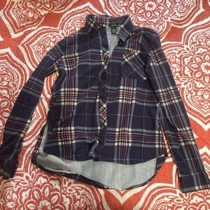 Plaid Button-Up Shirt